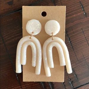 Handmade clay statement earings